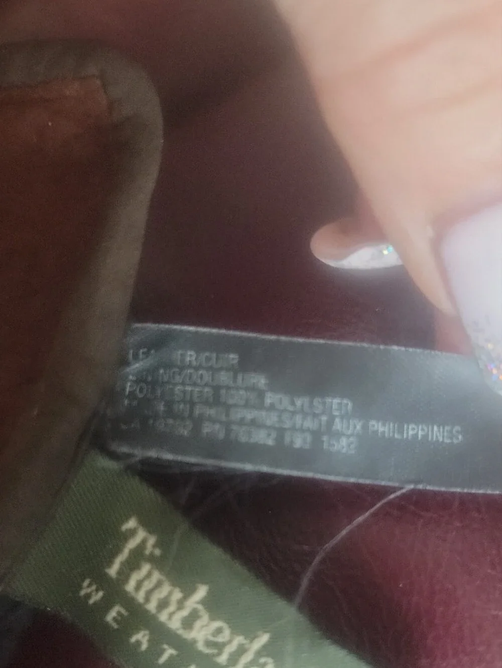 Timberland branded leather